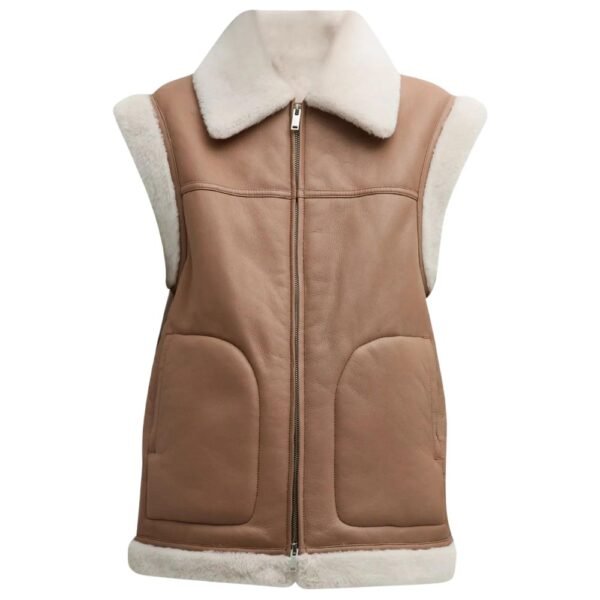 leather vest with fur