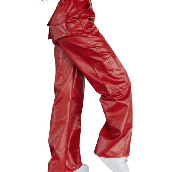 red leather pants outfit