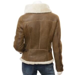 sherpa biker jacket women