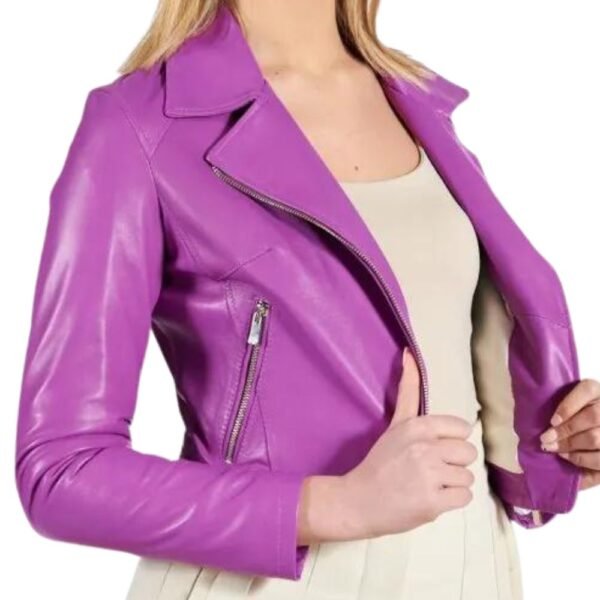 stylish lambskin leather jacket