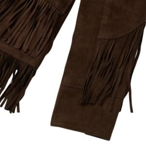 trendy women's western fringe jacket