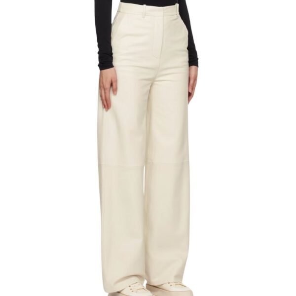 white leather pants womens