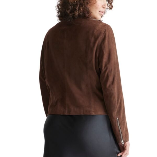 women's plus size suede jacket