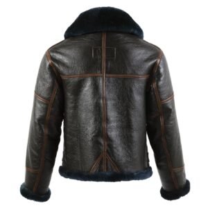 Men’s Shearling Bomber in Black