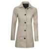 beige trench coat leather sleeves