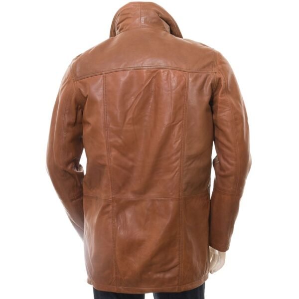 brown leather trench coat mens