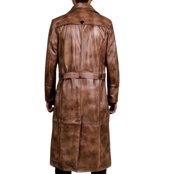 mens distressed leather coat