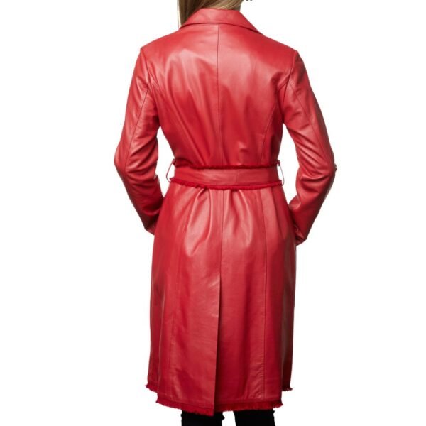 womens leather trench coat