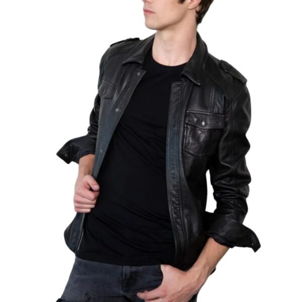 black jacket leather celebrities