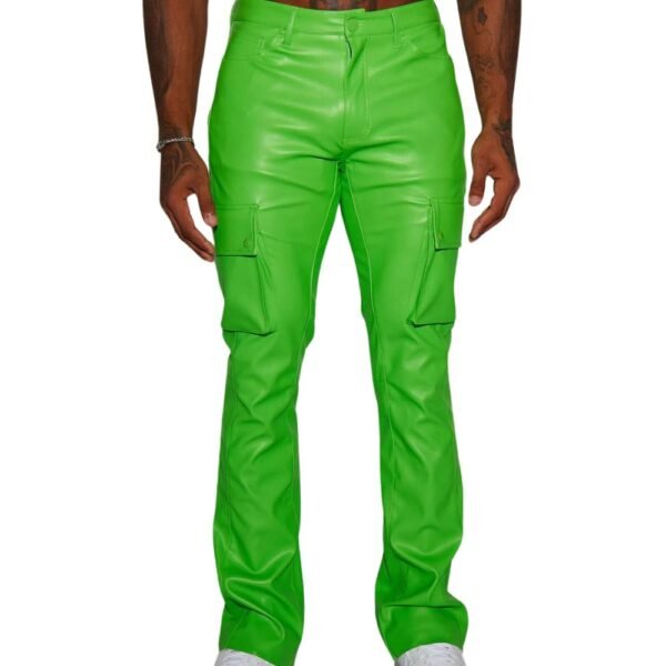 dark green leather pants