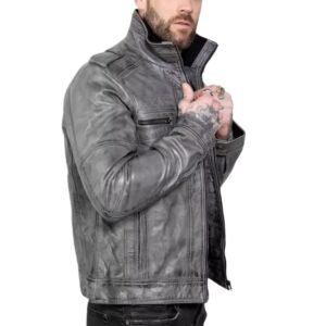 grey distressed leather jackets