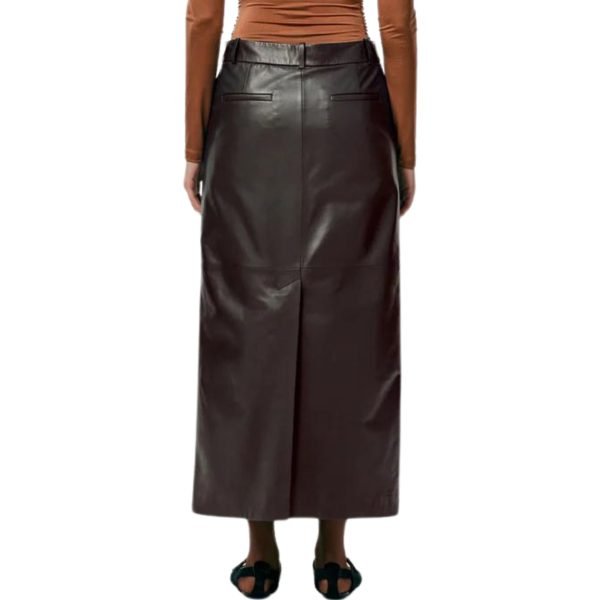 leather maxi trouser skirts