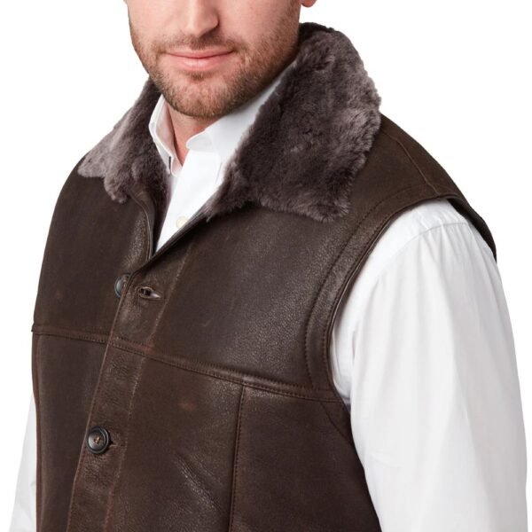 leather vest lined with fur