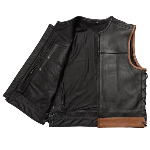 moto leather vest