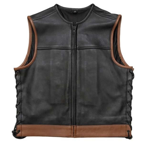 motorcycle leather riding vest