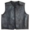 black leather vest