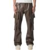 brown leather cargo pants