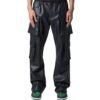 cargo leather pants for men