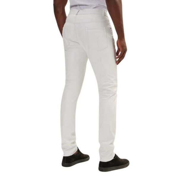 white leather pants for men