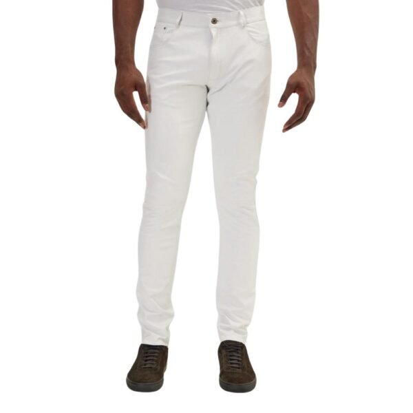 white sheepskin leather pants for men